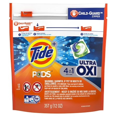 Tide Oxi Original Scent Laundry Detergent Pod, 72PK TI7051